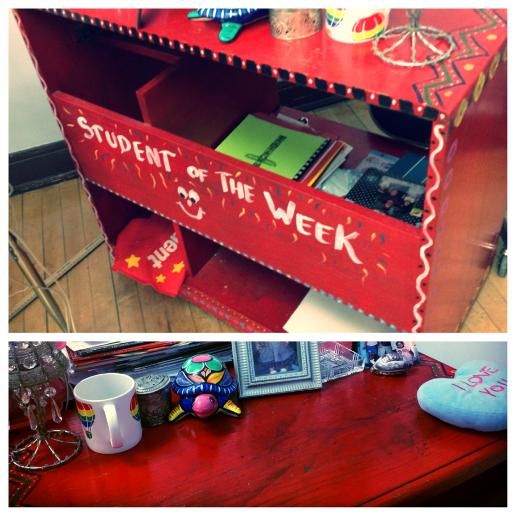 Student of the Week Desk & Trinkets